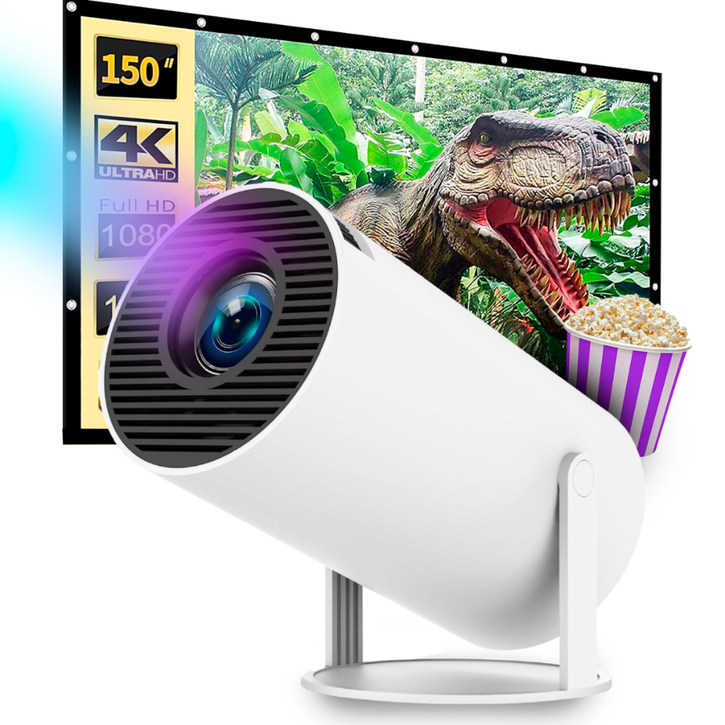 Projetor 4K HD CS SHOPS: Cinema em Casa por Menos de R$ 200